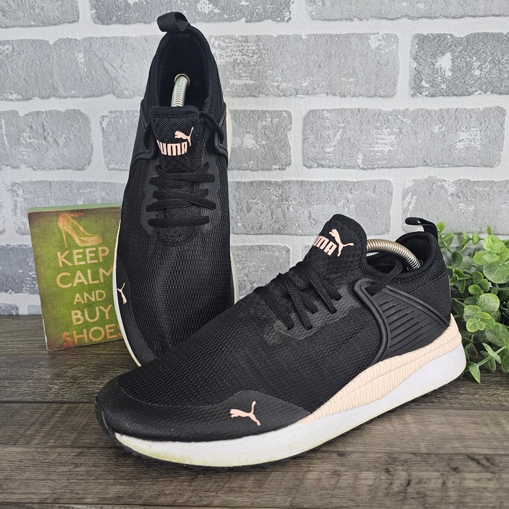Puma‎ Pacer Future Lux Womens 9 Black Rose Gold Sneakers SoftFoam+ 373983-04